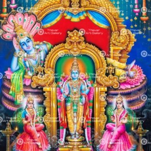 Artist Mu.Ramalingam antique vintage paintings - Thevar art gallery