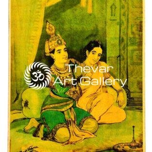 Radha Madhav vintage print - Thevar art gallery