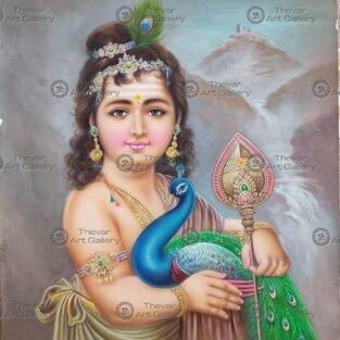 Artist Ma.Baskar antique vintage paintings - Thevar art gallery