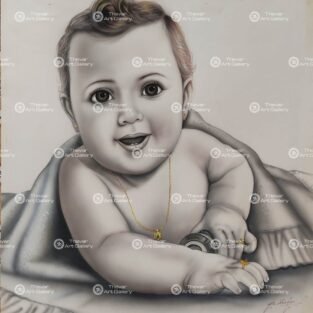 Artist Ma.Baskar antique vintage paintings - Thevar art gallery