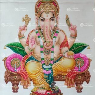 Artist Ma.Baskar antique vintage paintings - Thevar art gallery