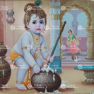 Artist Yogendra Rastogi antique vintage paintings - Thevar art gallery