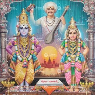 Artist S.Vilas antique vintage paintings - Thevar art gallery