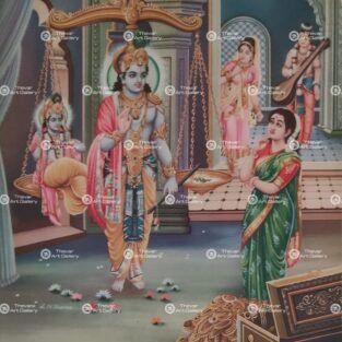 Artist L.N.Sharma antique Vintage print - Thevar art gallery