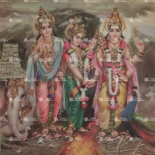Artist Mu.Ramalingam antique vintage print - Thevar art gallery