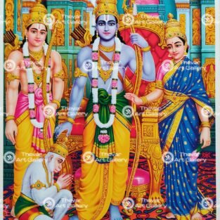 Artist V.Krishnamoorthy antique Vintage print - Thevar art gallery