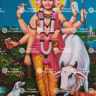 Artist V.Krishnamoorthy antique Vintage print - Thevar art gallery