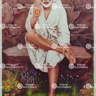 Artist V.Krishnamoorthy antique Vintage print - Thevar art gallery