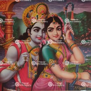 Artist M.C.Jegannath antique Vintage print - Thevar art gallery