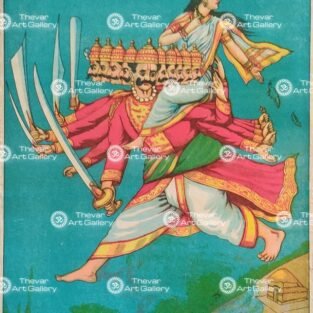 Raja Ravi Varma antique Vintage print - Thevar art gallery