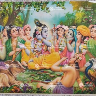 Artist Indra Sharma antique Vintage print - Thevar art gallery