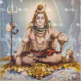 Artist Indra Sharma antique Vintage print - Thevar art gallery