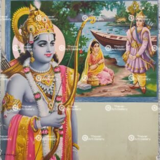Artist Indra Sharma antique Vintage print - Thevar art gallery