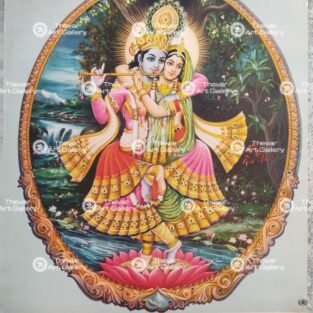 Artist Indra Sharma antique Vintage print - Thevar art gallery