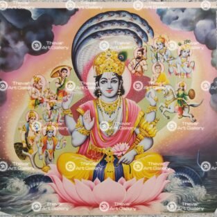Artist Indra Sharma antique Vintage print - Thevar art gallery