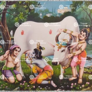 Artist Indra Sharma antique Vintage print - Thevar art gallery