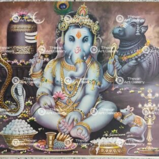 Artist M.Sreenivasen Antique vintage print - Thevar art gallery