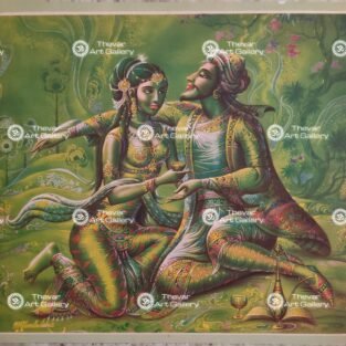 Artist Mr.Gondhalekhar antique Vintage print - Thevar art gallery