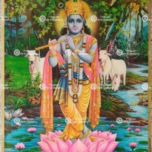 Artist Yogendra Rastogi Antique vintage print - Thevar art gallery