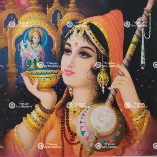 Artist Rangroop antique Vintage print - Thevar art gallery