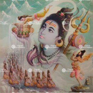 Artist Rangroop antique Vintage print - Thevar art gallery