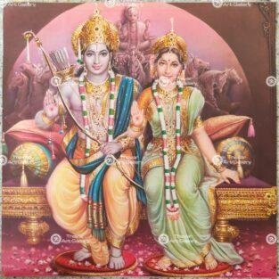 Artist Sapar Bros Antique Vintage print - Thevar Art Gallery