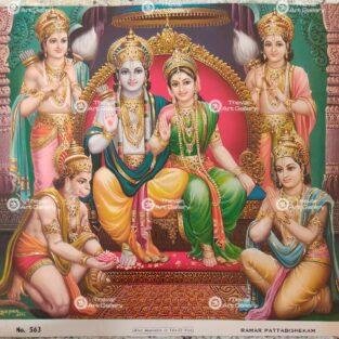 Artist Sapar Bros Antique Vintage print - Thevar Art Gallery