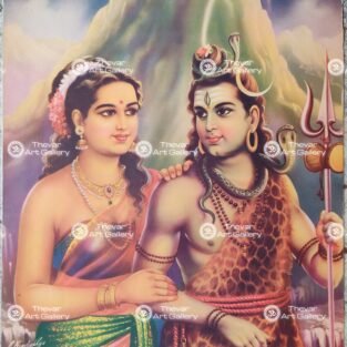 Artist C.Kondiahraju Antique vintage Print - Thevar Art Gallery