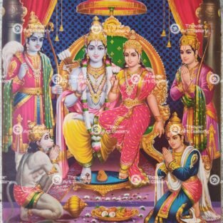 Artist C.Kondiahraju Antique vintage Print - Thevar Art Gallery